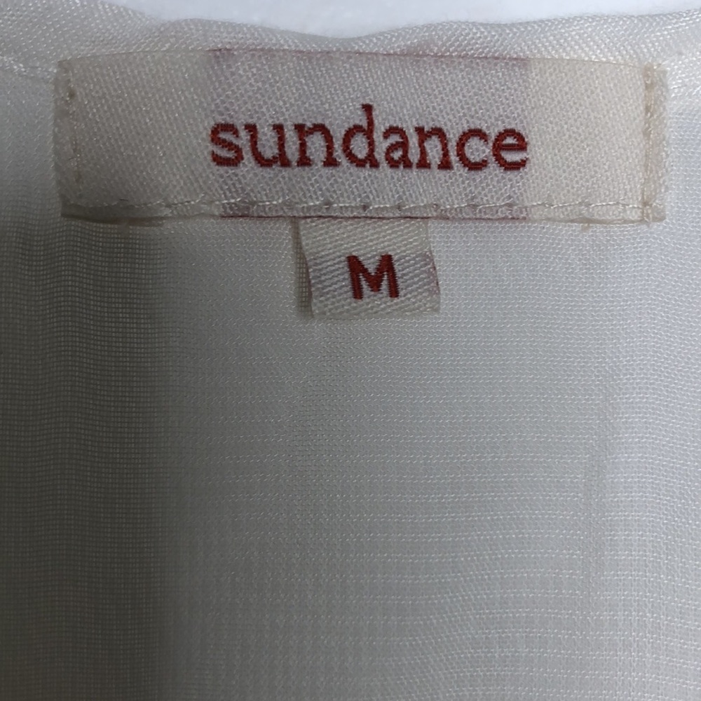 Sundance ivory short sleeve top. Medium - Picture 6 of 11
